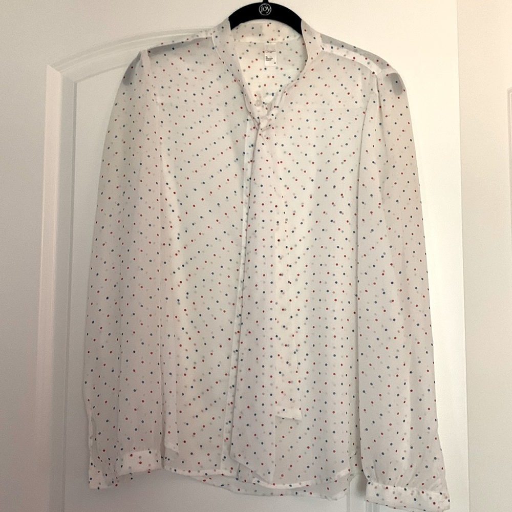 Chiffon polka dot blouse